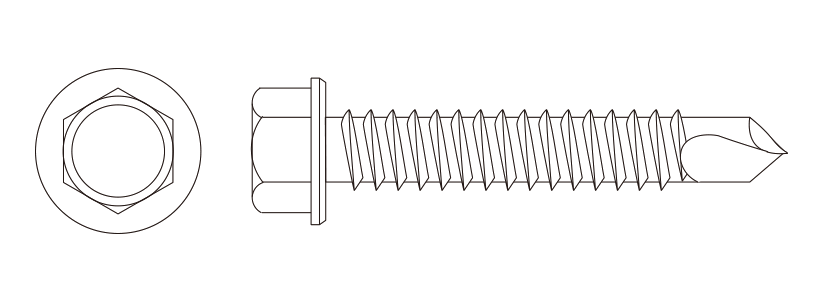 FU2-HEX WASHER HEAD SELF DRILL-ZINC PLATED-01